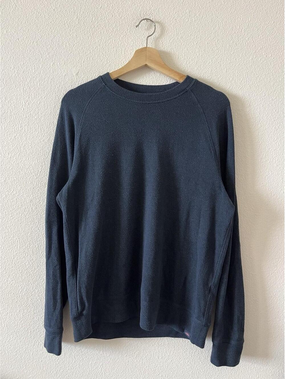Faherty Brand Textured Knit Sweatshirt M